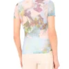 ADELAIDE Mesh Floral Print Slim Fit T-Shirt