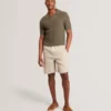 AINDREA Stitched Rib Open Neck Polo Shirt