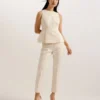 AKENI Pleated Peplum Top