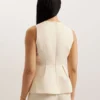 AKENI Pleated Peplum Top