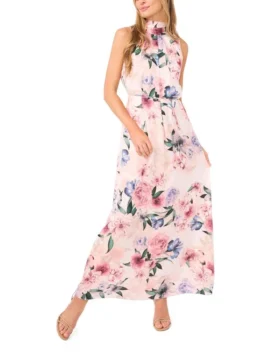 ALINA Bow Tie Sleeveless Maxi Dress
