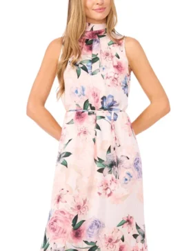 ALINA Bow Tie Sleeveless Maxi Dress