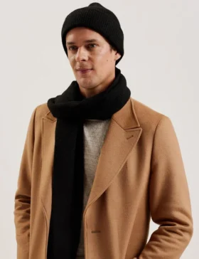 ALLIIYS Ribbed Knit Hat And Scarf Set