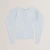 AMELYAA Rib Sculpt Sleeve Sweater
