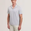 ANITO Cotton Linen Open Neck Polo Shirt