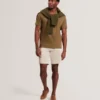 ANITO Open Neck Cotton Linen Polo Shirt