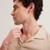 ANITO Open Neck Cotton Linen Polo Shirt