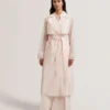 APLYSIA Organza Trench Coat with Storm Flaps