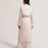 APLYSIA Organza Trench Coat with Storm Flaps