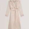 APLYSIA Organza Trench Coat with Storm Flaps