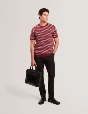 ARDYN Geometric Jacquard Knit T-Shirt
