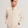 ASHLEYJ Linen Cotton Zip-Up Harrington Jacket