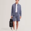 ASHLEYJ Linen Cotton Zip-Up Harrington Jacket
