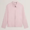 ASHLEYJ Linen Cotton Zip-Up Harrington Jacket