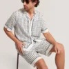 ATTLASS Geo Tile Print Relaxed Pull-On Shorts