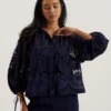 BACINA Lace 3/4 Balloon Sleeve Blouse