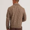 BAGLAN Dogtooth Check Wool Harrington Jacket