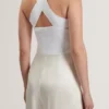 BAIBLU Halter Neck Knit Bodice Jumpsuit