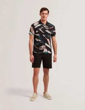 BARNHAM Regular Fit Cotton Blend Chino Shorts