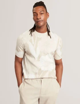 BARYN Jacquard Botanical Wool Blend T-Shirt