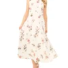 BELLAA Sequin Floral Sleeveless Midi Dress BELLAA Sequin Floral Sleeveless Midi Dress