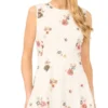 BELLAA Sequin Floral Sleeveless Midi Dress BELLAA Sequin Floral Sleeveless Midi Dress