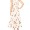 BELLAA Sequin Floral Sleeveless Midi Dress BELLAA Sequin Floral Sleeveless Midi Dress