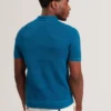 BESTEL Wave Stitch Pure Cotton Open Neck Polo