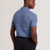 BLOSSAM Space Dye Zip Neck Polo Shirt