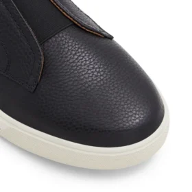 BRENTON Textured Leather Slip On Sneakers
