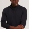 CAINDLE Waffle Knit Quarter Zip Sweatshirt