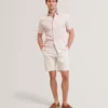 CAMBAY Geometric Leaf Print Short Sleeve Shirt