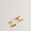 CARBIE Carbon Fibre Bar Metal Cufflinks