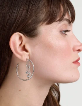 CASSIDY Cascade Hoop Crystal Earrings