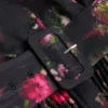 CEIBA Floral Print Pleated Maxi Shirt Dress