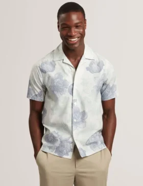 CESIRO Relaxed Shaded Floral Short Sleeve Shirt