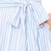 CHARLIEE Striped Tie Waist Sleeveless Shirt Dress
