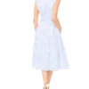 CHARLIEE Striped Tie Waist Sleeveless Shirt Dress