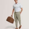 CHASKA Mini Floral Print Short Sleeve Shirt