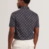 CHASKA Mini Floral Print Short Sleeve Shirt