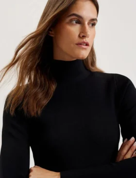 CHIRA Knit Bodice Midi Dress With Wrap Skirt