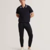 CIALDAT Tapered Leg Stretch Waist Woven Pants