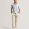 CONNYR Textured Knit Button-Through Polo Shirt