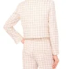 CROPPED STRUCTURED POCKET DETAIL JACKET Ivory