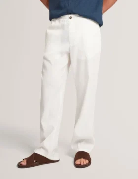 CULVERR Relaxed Linen Blend Elasticated Trousers