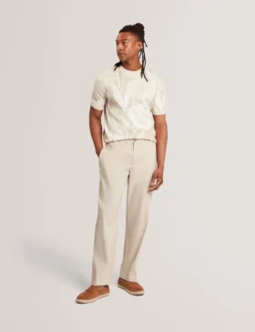 CULVERR Relaxed Linen Blend Elasticated Trousers
