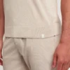 CURRAN Rolled Edge Linen Blend Knit T-Shirt