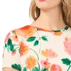 DEVIN Painted Floral Slim Fit T-Shirt