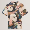 DOWLLE Garden Print Crew Neck Cotton T-Shirt