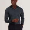 DURAND Micro Geo Jacquard Long Sleeve Polo